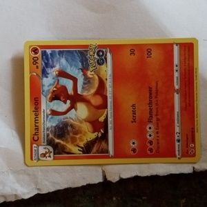 Pokemon regular size Pokemon card stage 1charmeleon